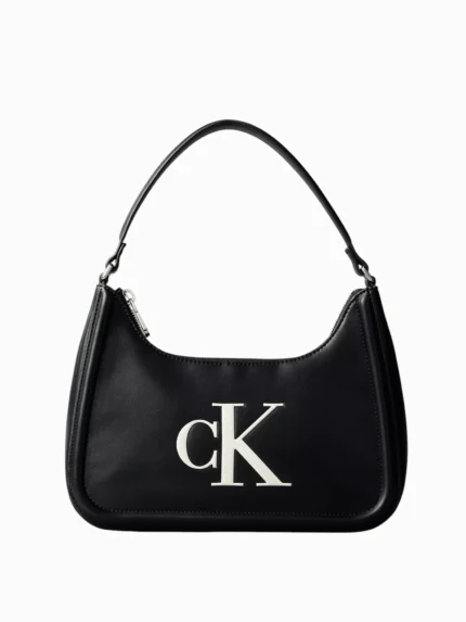 Ck Embossed Monogram Shoulder Bag