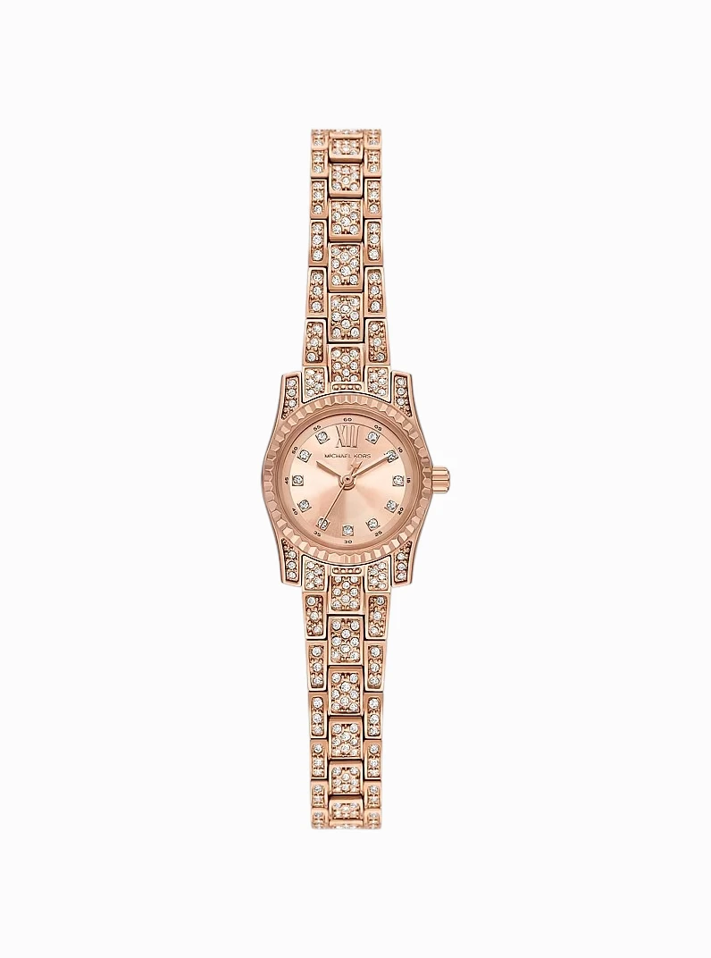 MK4863-0622-0622_1-tif Michael Kors Mini Lexington Pavé Rose Gold Watch - Image 1