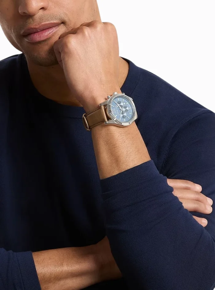 Michael Kors Oversized Lexington Leather Watch - Image 6
