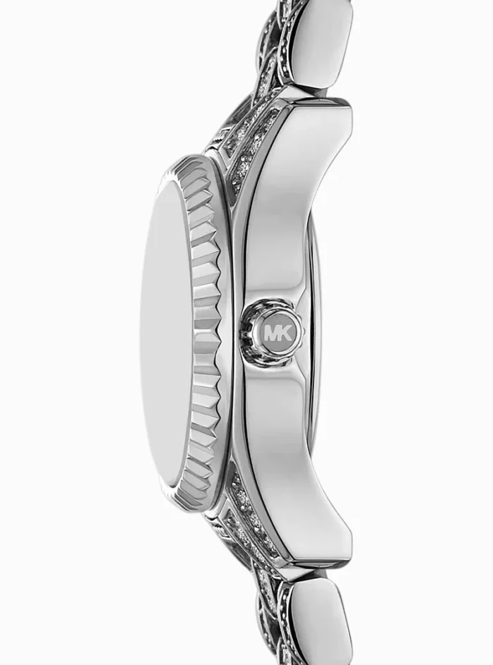 Michael Kors Mini Lexington Pavé Silver Watch - Image 3